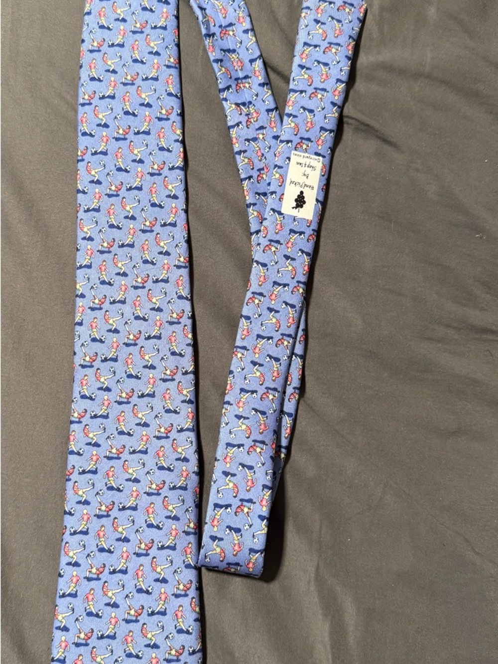 Vineyard Vines Soccer Tie Royal Blue 100% Silk Handmade USA -New with Tags- NWT